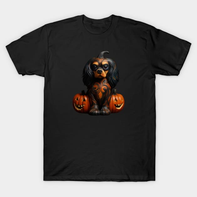 Halloween English Toy Spaniel T-Shirt by NatashaCuteShop